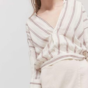 Urban Outfitters Lennox Surplice Cropped Blouse